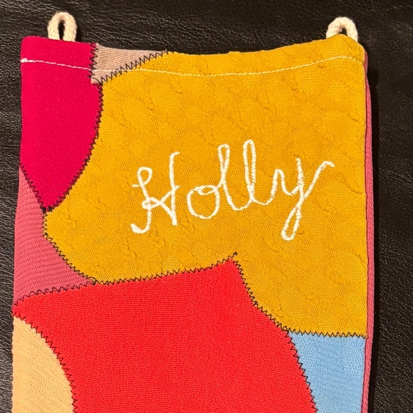 Vintage Early 1970's Handmade Patchwork Christmas Stocking - Picture 5 of 6